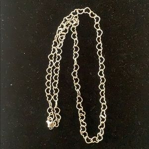 Sterling Silver interlocking heart necklace 20”